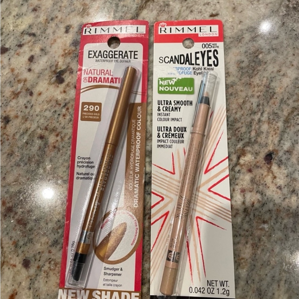 Rimmel Exaggerate Waterproof Eye Definer Pencil 290 Precious Gold & Scandaleyes